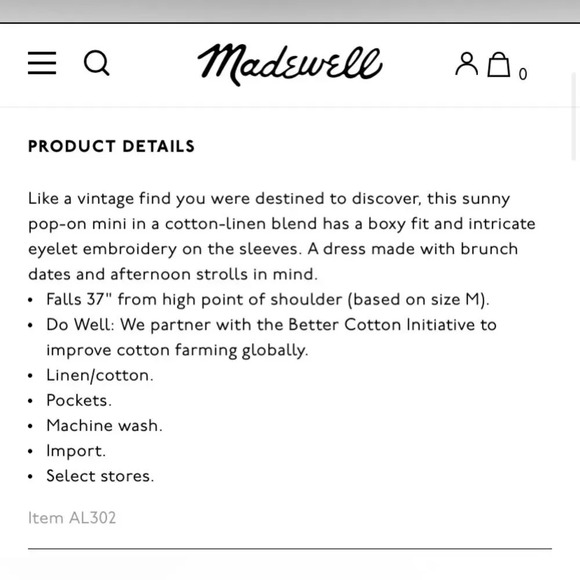 MADEWELL Embroidered Sleeve Popover Dress in Burnished Caramel - Picture 11 of 11